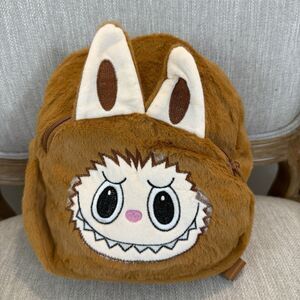 Plush Light brown miniMonster Cartoon Backpack Kawaii aesthetic cute novelty bag